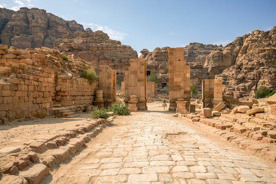 Hadrian's Gate at Rock City of Petra, Jordan