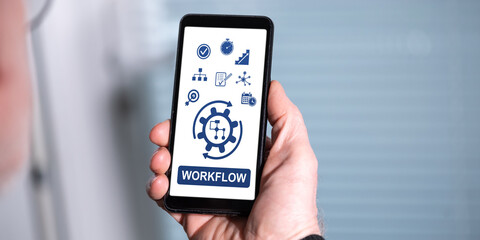 Workflow concept on a smartphone