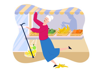 Falling Woman Composition