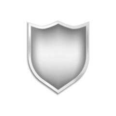 Realistic metal shield, weapon icon, element for coat of arms, EPS 10 contains transparency.