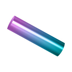 Neon Cylinder Realistic Composition