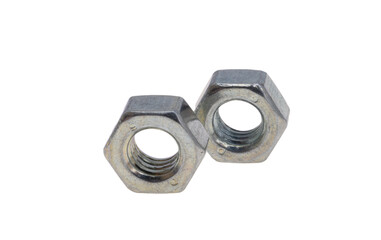 metal nuts isolated