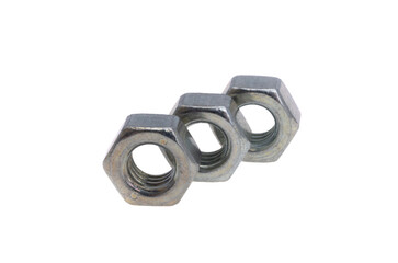 metal nuts isolated