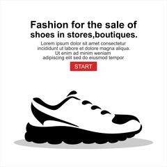 Shoes Icon Vector. Emblem or logotype elements for shoemaker.Fashion vector illustration for the sale of shoes in stores, boutiques.