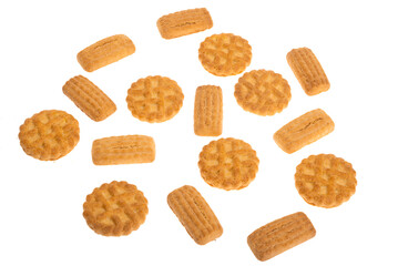 italian butter cookies isolated