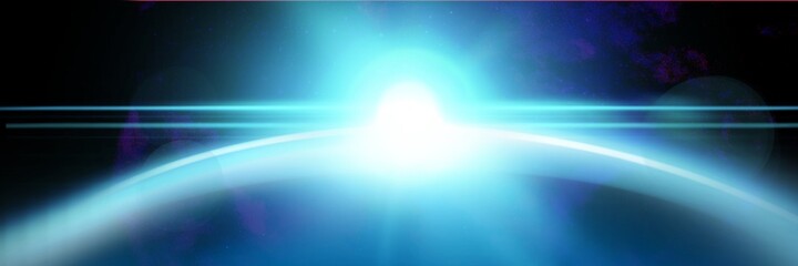 Planet Earth with a spectacular sunset 