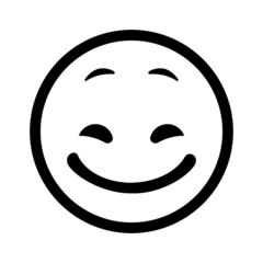 Fototapeta premium Smiley face. Emoji icon vector. Emoticon sign. Positive emotions. Vector illustration.