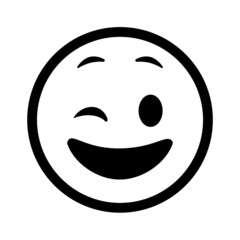 Smiley face. Emoji icon vector. Emoticon sign. Positive emotions. Vector illustration.