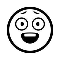 Smiley face. Emoji icon vector. Emoticon sign. Positive emotions. Vector illustration.