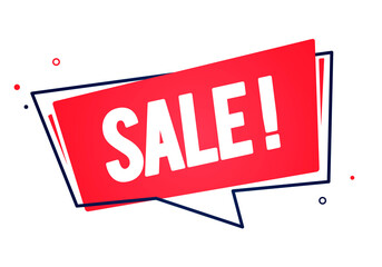 Vector Illustration Dynamic Sale Speech Bubble