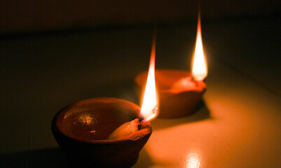 soil lamp lighting at the night image