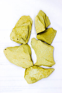 multani mitti on white background with selective focus