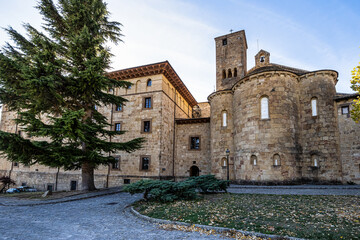 Fototapeta na wymiar The Monastery of San Salvador of Leyre at Yesa, Pyrenees, Navarra, Spain