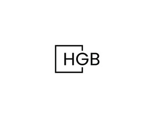 HGB Letter Initial Logo Design Vector Illustration