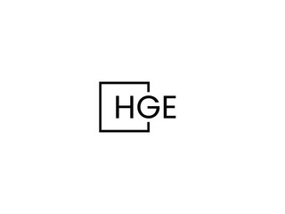 HGE Letter Initial Logo Design Vector Illustration
