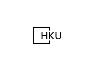 Obraz premium HKU Letter Initial Logo Design Vector Illustration