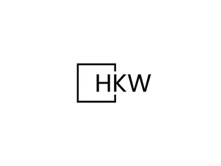 HKW Letter Initial Logo Design Vector Illustration