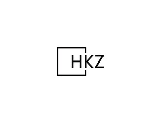 HKZ Letter Initial Logo Design Vector Illustration