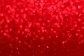 Illuminated Shiny Red Defocused Glitter With Bokeh And Gradient Suitable For Background