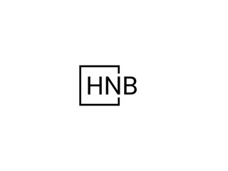 HNB Letter Initial Logo Design Vector Illustration