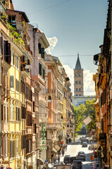 Fototapeta na wymiar Rome streetscape, HDR Image