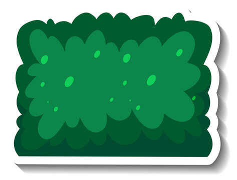 A green bush in cartoon style