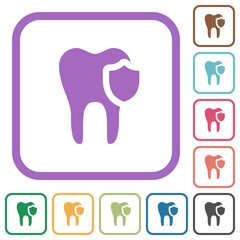 Dental protection simple icons