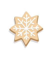 Christmas cookies set. Gingerbread for X-mas. Stars and home cookies form. 