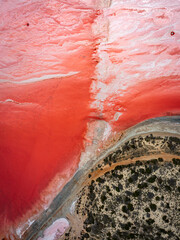 Salt lake, Port Gregory, Western Australia, aerial photo. 