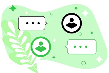 Sms chat icon,  chat communication, flat vector illustration