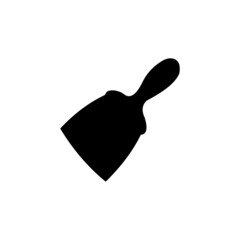 Putty knife on a white background. Building tool. Spackling instrument. Spatula for finishing work. Vector illustration.