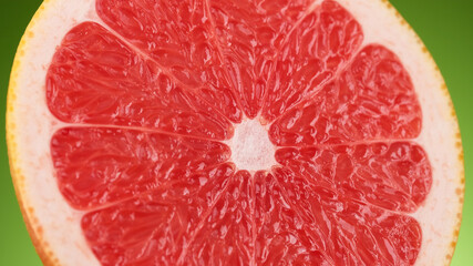 red grapefruit closeup, macro shot