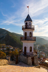 Victory Tower (Zafer Kulesi) and panorama of Goynuk, Bolu, Turkey