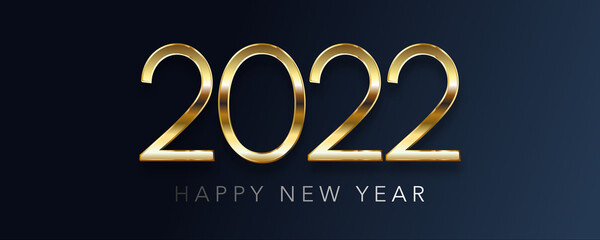 Fototapeta na wymiar 2022 Happy New Year Greeting Card