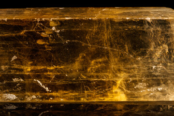 Macro stone mineral Ulexite on a black background