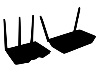 Large routers for the Internet. Vector image.