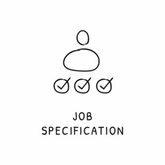 Job Specification icon in vector. Logotype - Doodle