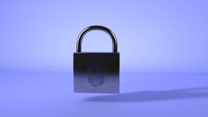 Fototapeta premium Cybersecurity concept. Cybersecurity and information or network protection.3d illustration Safety concept: Closed Padlock on digital background Future technology web services 3d render