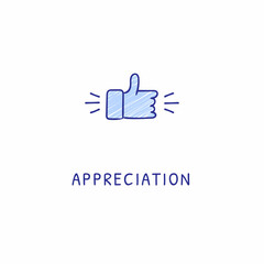 Fototapeta premium APPRECIATION icon in vector. Logotype - Doodle