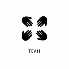 TEAM icon in vector. Logotype - Doodle