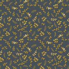 Seamless pattern with Christmas twigs. Design for fabric, textile, wallpaper, packaging, wrapping paper.