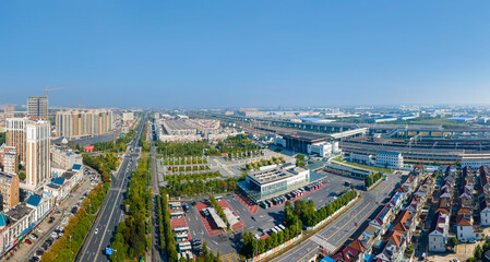 Obraz premium Aerial photography of Hai'an city scenery
