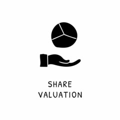 Fototapeta premium SHARE VALUATION icon in vector. Logotype - Doodle