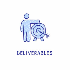 DELIVERABLES icon in vector. Logotype - Doodle