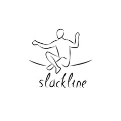 slackline logo isolated on white background