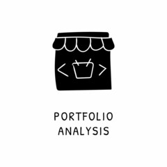 Shop icon in vector. Logotype - Doodle