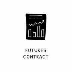 Obraz premium FUTURES CONTRACT icon in vector. Logotype - Doodle