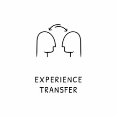 EXPERIENCE TRANSFER icon in vector. Logotype - Doodle