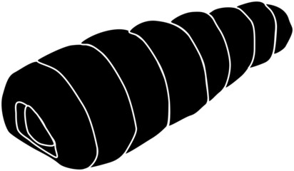 チョココロネのシルエット素材