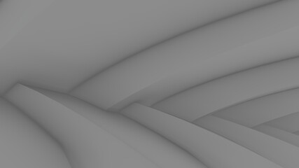 Abstract gray background curved stripes in design 3d render